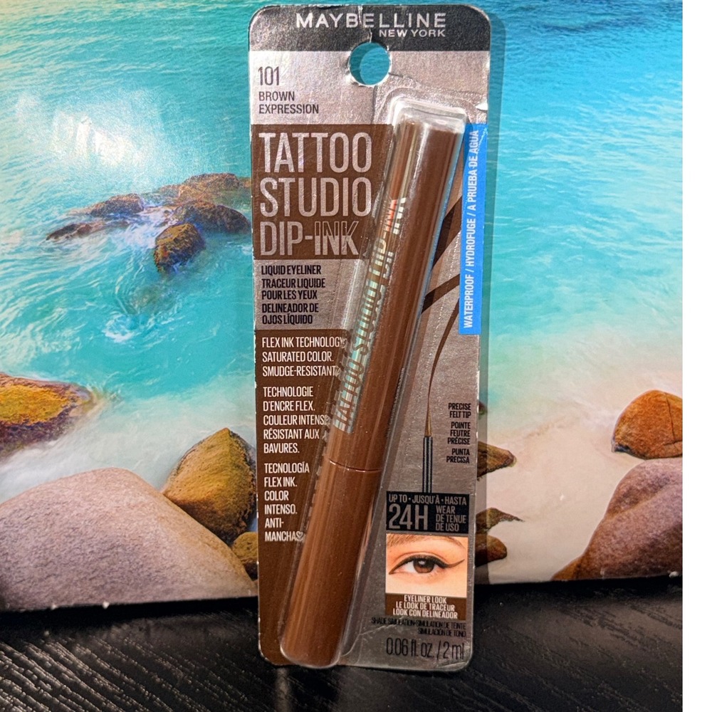 Maybelline Tattoo Studio Dip-Ink Liquid Eyeliner 101 Brown Expression Waterproof